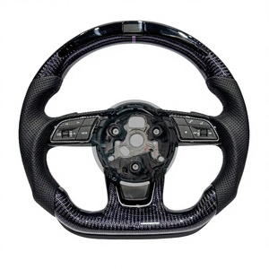 Volante de Coche con LED, Alcántara, Cuero y Fibra de Carbono para <span class=keywords><strong>Audi</strong></span> RS A1 A3 A4 A5 A6 A7 R8 RS3 C7 Q5 Q7 S3 S5 8V B8 B9 <span class=keywords><strong>S4</strong></span> Q3 Q8 - Product Image 1