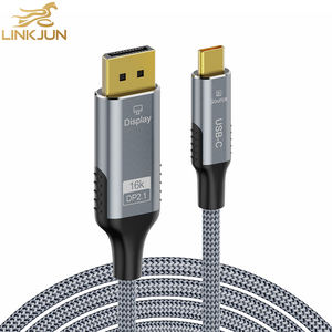 Câble adaptateur convertisseur A337-1 haute résolution 16K Ultra HD affiche DP 2.1 USB-C veste en PVC pour amplificateur de haut-parleur de moniteur - Product Image 1