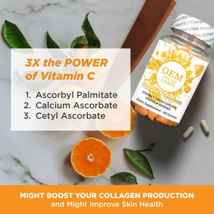 OEM/ODM Premium 3 Kat Güçlü C Vitamini Jelibonları Kolajen Üretimini Artırır 60 Jelibon - Product Image 1