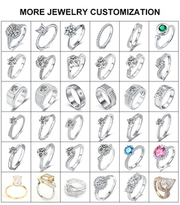 Goldleaf <b>925</b> <b>Silver</b> 3 Carat D VVS1 Marquise Pear Shape Moissanite Combination Fashion <b>Ring</b>, for Gifting, Memorial, Daily Wear - Product Image 6