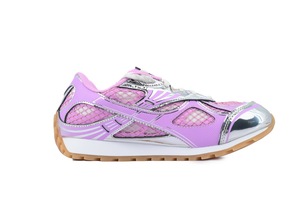 Высококачественная модная новинка: кроссовки Bottega Veneta Orbit Low-Top, серебристые ретро-кеды для повседневной носки, стильные для прогулок - Product Image 4