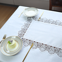 Nappe en jacquard blanche, dentelle, adaptée aux banquets, aux fêtes et aux mariages et autres occasions spéciales, décoration de table.