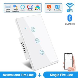 Yuhe สวิตช์ติดผนังอัจฉริยะแบบกลุ่ม10A กระจกเทมเปอร์230V 1-Way Wi-Fi บลูทูธแอปควบคุมการออกแบบที่ทันสมัย IP20 - Product Image 3
