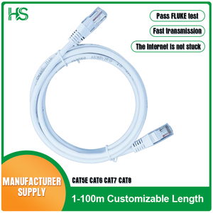 Super CAT5E Unshielded Twisted Pair Network Cable Jumper with Crystal Head HS Model HS-TX-003 8-Conductor <strong>CCAM</strong> - Product Image 1