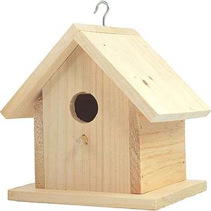 Onafgewerkt Hout Grenen <span class=keywords><strong>Frame</strong></span> Vogelhuisje Voor Het Schilderen Van Vogels Kijken Voor Vinken En Zangvogels - Product Image 1