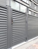 Populaire Maison Jardin Clôture Étanche En Aluminium Horizontal Latte Écran Persienne 3D Modèle Clôture Panneaux