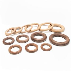 Wooden <b>Rings</b> for Crafts Macrame Unfinished Solid Wood <b>Rings</b> for DIY Wooden <b>Rings</b> Without Paint Pendant Connectors - Product Image 1