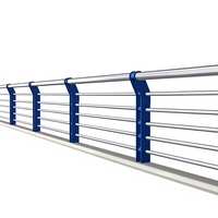 Barandillas de puente, pasillos peatonales, paisajes fluviales, barandillas de aislamiento de tuberías compuestas de acero inoxidable, barrera anticolisión para pasos elevados, suelo.