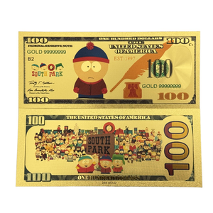 Billete Conmemorativo Estilo South Park con Lámina Dorada, Productos Coleccionables para Adornos de Dibujos Animados en 3D - Product Image 5