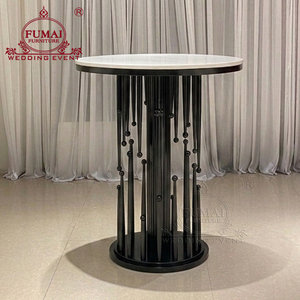 Night Club Furniture MDF Top Round Stainless Steel Mobile <b>Bar</b> <b>Table</b> - Product Image 4