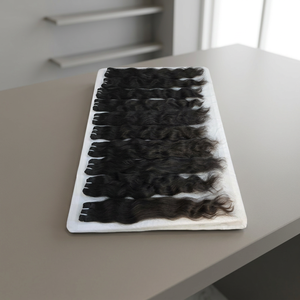 Extensiones de Cabello Humano Remy Liso Indio de Doble Trama, Paquete a Granel de 100g con Todos los Colores, Cabello de Templo Indio - Product Image 5