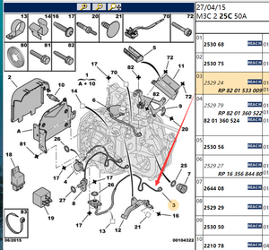 252924 7700100009 2529.24 Sensore di Pressione Olio Trasmissione Automatica <span class=keywords><strong>Ricambi</strong></span> Auto per Peugeot 206 207 307 Citroen C2 C3 - Product Image 2