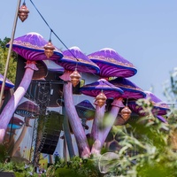 Décoration de scène personnalisée, décoration gonflable, énorme champignon gonflable violet pour la décoration artistique