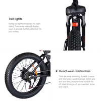 AMYET Vélo tout-terrain électrique 1000w48v à gros pneus, vélo à suspension intégrale à vendre, vélo électrique avec batterie de 16Ah