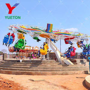 Juego Mecánico Paracaidista en Oferta, Columpio Doble Giratorio con Sillas Voladoras - Product Image 3