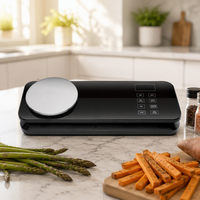 Scelleuse sous vide portable en acier inoxydable avec balance de cuisine amovible de 2 kg et minuterie intelligente pour la conservation des aliments domestiques