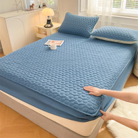 Drap de taie d'oreiller de lit 3 pièces élastique à 360 degrés antidérapant, lavable, étanche à l'urine, housse de protection de matelas imperméable