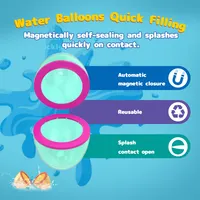 Sommer Silikon Spielzeug Splash Ballon nachfüllbare selbst dichtende magische wieder verwendbare Wasserballon für schnelle einfache wieder verwendbare Wasserbomben Ball