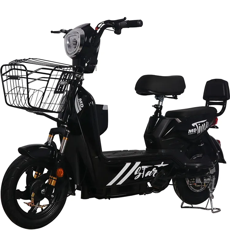 Scooter de cyclomoteur électrique New Energy Scooter CE 2022 Nouveau design Chine Vente en gros 350W 48V 12AH Vélo électronique en acier au carbone