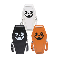 Sac messager en cuir personnalisé en forme de cercueil, sac à bandoulière unique pour filles, Halloween, horreur, fantôme, petit sac à main pour téléphone portable