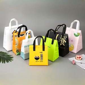 Sac isotherme en gros avec logo personnalisé, portable, en non-tissé, avec isolation thermique en aluminium pour l'emballage alimentaire - Product Image 5