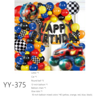 Kit de ballons Joyeux Anniversaire pour enfants, accessoires de décoration murale pour fête d'anniversaire pour garçons et filles, première année de bébé