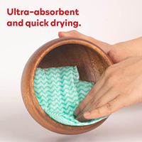 Lingettes de nettoyage ménager réutilisables multi-usages sans peluches à motif ondulé pour la cuisine