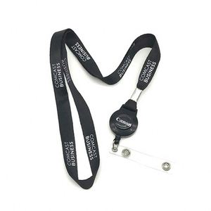 Lanière personnalisée promotionnelle QM en polyester / Porte-badge avec crochet, impression sérigraphique de haute qualité - Product Image 6