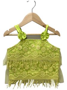 Twisha Girls clothing sets Lime Green Embroidered Sleeveless <b>Net</b> <b>Top</b> with Printed Palazzo Set - Product Image 2