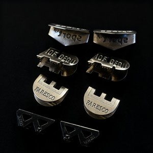 Luxus Metall Etiketten clip Graviert Benutzer definierte Marke Name Metall Schwanz <span class=keywords><strong>Tag</strong></span> für Handtaschen - Product Image 3