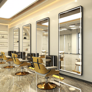 <span class=keywords><strong>Espejo</strong></span> <span class=keywords><strong>de</strong></span> Pared para Salón <span class=keywords><strong>de</strong></span> Belleza, Estilo Moderno, con Luces LED, <span class=keywords><strong>Espejo</strong></span> para Peluquería, Superventas - Product Image 2