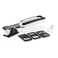 ORB Fruit- en groentegereedschap, handmatige multifunctionele keukenhulp, eenvoudig, roestvrij staal, LFGB gecertificeerd, groentesnijder, -dicer, -slicer