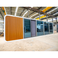 Conteneur mobile de taille personnalisée, maisons préfabriquées en pods, panneaux sandwich, kits de cabines Apple détachables/extensibles pour centres commerciaux et hôtels