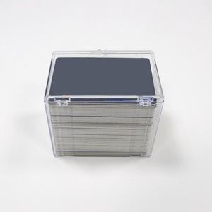 Boîte de rangement et présentoir en plastique acrylique pour cartes de football, cartes à collectionner et cartes Panini Booster – Idéal pour les amateurs de cartes sportives et comme coffret cadeau - Product Image 1