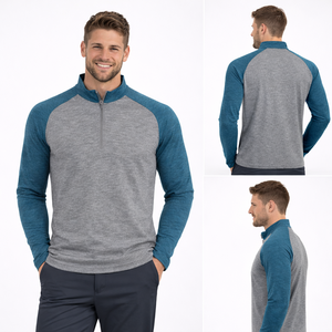 Sudaderas de Golf Personalizadas Ligeras, Deportivas, Premium, Transpirables, de Secado Rápido, con Cierre de Cremallera de un Cuarto y Manga Larga - Product Image 1