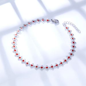 สร้อยข้อเท้าสแตนเลสสตีลชุบทอง 18k ลายดอกไม้หลากสี กันน้ำ สำหรับเด็กผู้หญิงและผู้หญิง - Product Image 6