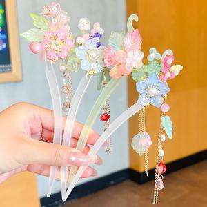 Nuevo Pasador de Pelo de Estilo Chino Hanfu <span class=keywords><strong>para</strong></span> Niños, Pasador de Pelo de <span class=keywords><strong>Ropa</strong></span> Antigua <span class=keywords><strong>para</strong></span> Salidas de Primavera, Accesorio <span class=keywords><strong>para</strong></span> la Cabeza - Product Image 4
