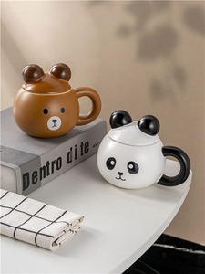 New Design Custom Cartoon Panda Shape Personality Mug Drinking <b>Cup</b> Cute Gift <b>Ceramic</b> Coffee <b>Cup</b> Anime Coffee Mugs Milk Mug - Product Image 2