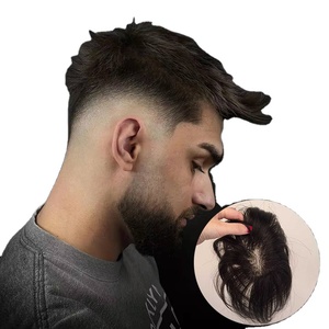 Super mince peau suisse dentelle toupet hommes perruque brun foncé ligne de <span class=keywords><strong>cheveux</strong></span> droite Topper <span class=keywords><strong>cheveux</strong></span> humains 1 pièce <span class=keywords><strong>cheveux</strong></span> indiens 100% haut de <span class=keywords><strong>cheveux</strong></span> humains - Product Image 1