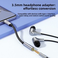 KZ AM01 Typ-C zu 3,5mm Audio-Adapter 32bit/384kHz Hi-Fi DAC + IC-Verstärker Dual-Chip Kopfhörer-Audiokabel für EDX ZSN PRO