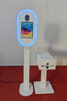 Xinxri XPR-W4 Bilik Foto Pesta Konstruksi Logam Layanan Mandiri Cetak WIFI Bluetooth Remote Control Kamera SLR Layar Sentuh iPad