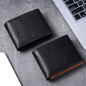 Men's Tri-Fold Genuine Leather <b>Wallet</b> – <b>RFID</b>-Blocking Short Clutch with Coin Pocket & Multi-Card Slots - Product Image 2