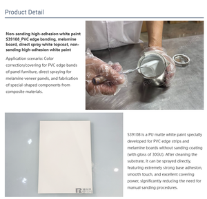 Recubrimiento Superior Blanco Mate de Alta Adhesión 3K, Sin Lijado, Fuerte Agarre, 30 Brillo, para Bordes de PVC, Tableros de <span class=keywords><strong>Melamina</strong></span> y Muebles - Product Image 3