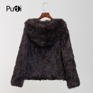 Cappotto in Vera <span class=keywords><strong>Pelliccia</strong></span> di Coniglio per Donna 2020, Nuovissimo Cappotto Invernale Caldo per Ragazze, Giacca Maglione Taglia Grande Nero <span class=keywords><strong>Rosa</strong></span> CT803-3 - Product Image 4