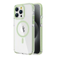 Étui de téléphone magnétique transparent anti-jaunissement résistant aux chocs pour iPhone 15 Pro Max