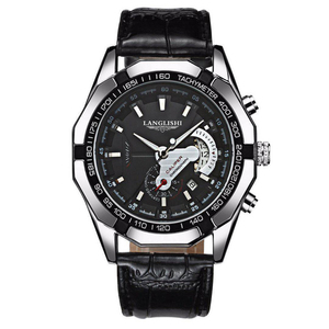 Hot Sale LANGLISHI New Fashion Quarzuhr für Herren 3 Nadel Leuchtendes Edelstahl armband Wasserdichter Kalender Datum Herren uhr - Product Image 6