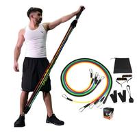 Ensemble de bandes de résistance Micogo TPE, kit d'exercices pour la salle de sport à domicile, yoga, fitness, entraînement du corps, 11 pièces de bandes de résistance