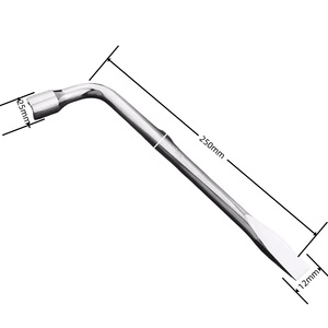 Llave de Neumáticos Tipo L de 17 mm - 21 mm, Llave de Doble Extremo con Cabeza Plana de 21 mm, Herramienta para Quitar y Cambiar Neumáticos - Product Image 5