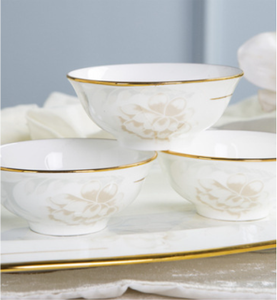 Service de table personnalisé en porcelaine fine à motif floral, 60 pièces, assiettes et bols, vente en gros - Product Image 6