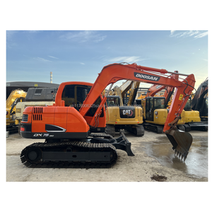 Peralatan konstruksi kecil hidrolik, Doosan Dx75-9c bekas ekskavator Mini hidrolik Backhoe